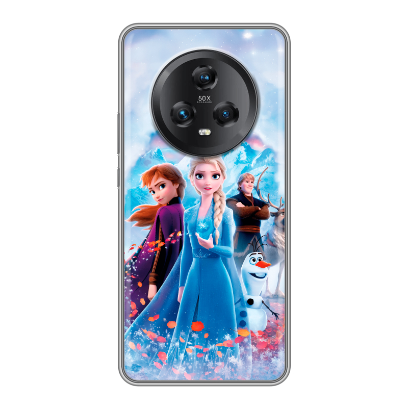 Силиконовый чехол на Honor Magic 5 с принтом Холодное сердце Frozen Силиконовый чехол на Honor Magic 5 с принтом Холодное сердце Frozen