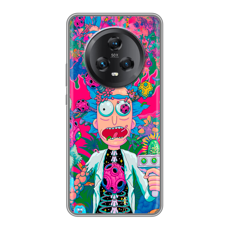 Силиконовый чехол на Honor Magic 5 с принтом Рик и Морти Rick Morty Силиконовый чехол на Honor Magic 5 с принтом Рик и Морти Rick Morty