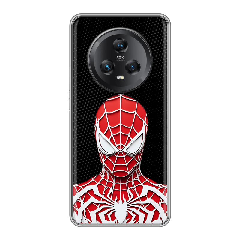 Силиконовый чехол на Honor Magic 5 с принтом человек паук spiderman Силиконовый чехол на Honor Magic 5 с принтом человек паук spiderman