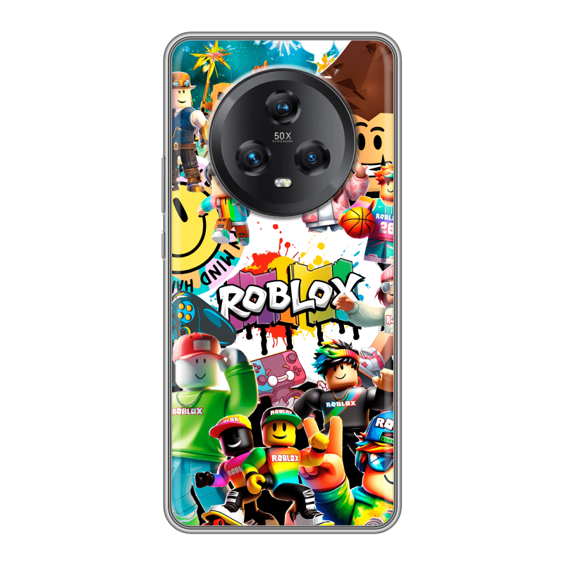 Силиконовый чехол на Honor Magic 5 с принтом Roblox Роблокс Силиконовый чехол на Honor Magic 5 с принтом Roblox Роблокс