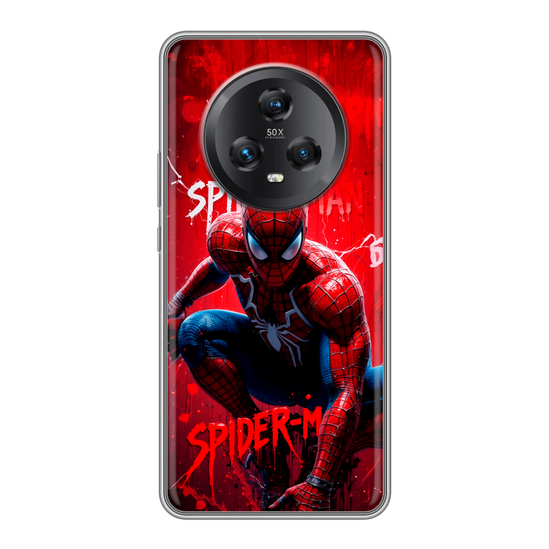 Силиконовый чехол на Honor Magic 5 с принтом Spiderman Человек паук Силиконовый чехол на Honor Magic 5 с принтом Spiderman Человек паук