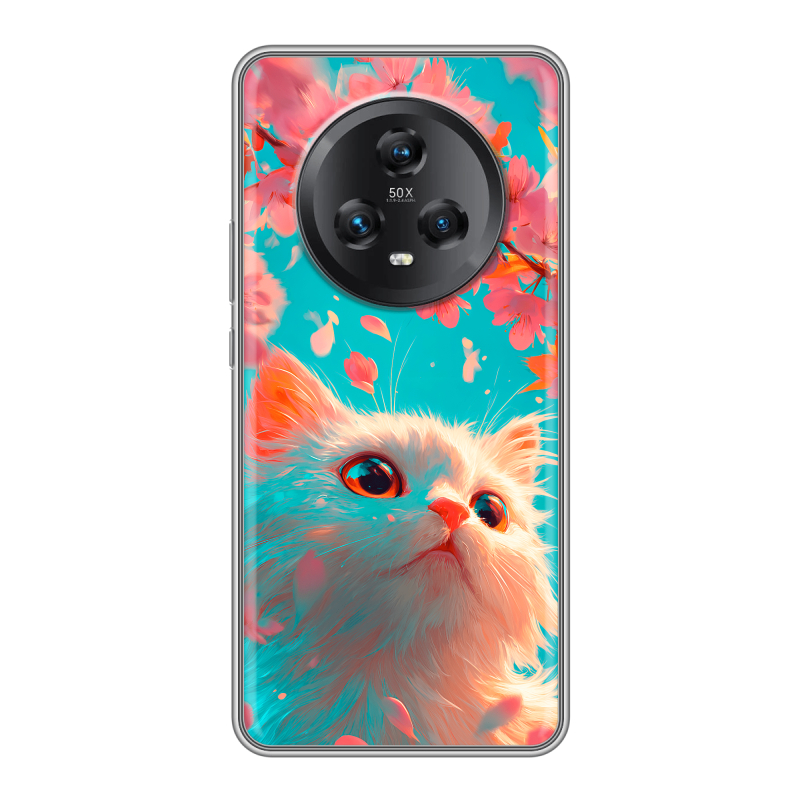 Силиконовый чехол на Honor Magic 5 с принтом Красивый кот Силиконовый чехол на Honor Magic 5 с принтом Красивый кот