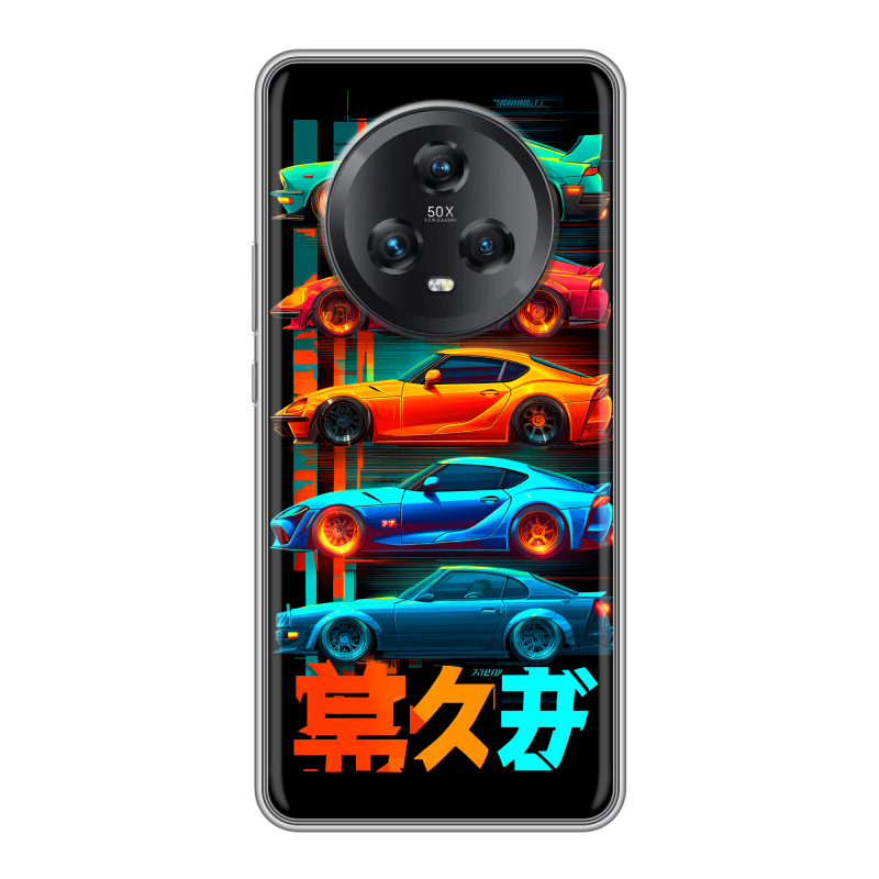 Силиконовый чехол на Honor Magic 5 с принтом машины тачки Силиконовый чехол на Honor Magic 5 с принтом машины тачки