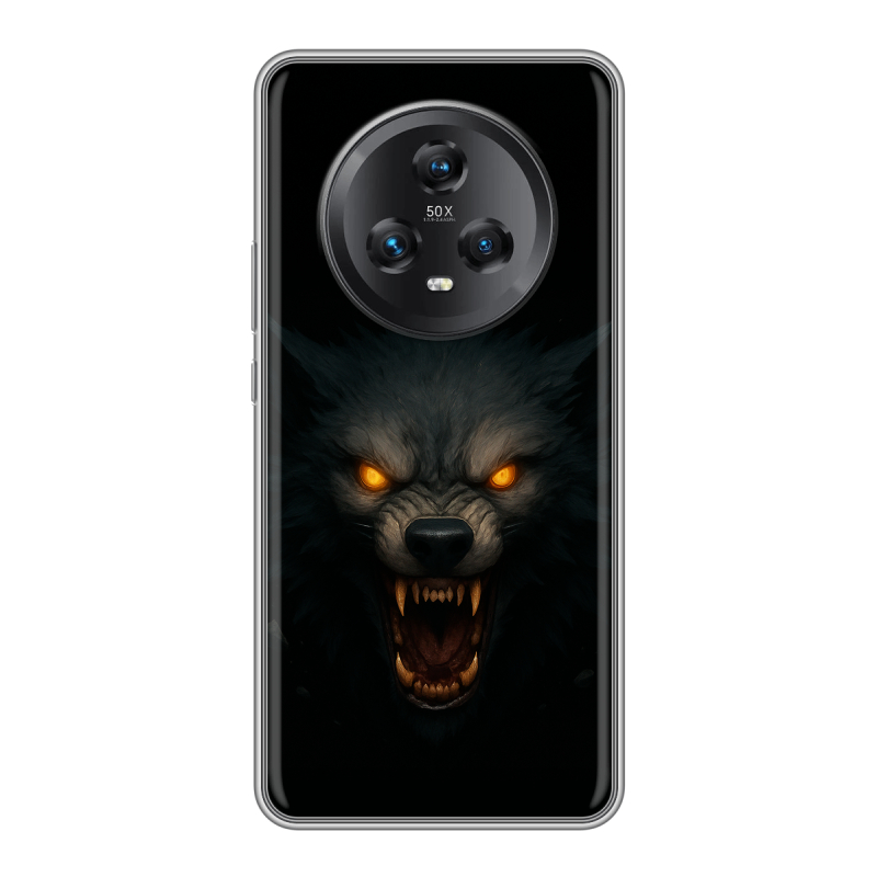 Силиконовый чехол на Honor Magic 5 с принтом Волк Силиконовый чехол на Honor Magic 5 с принтом Волк