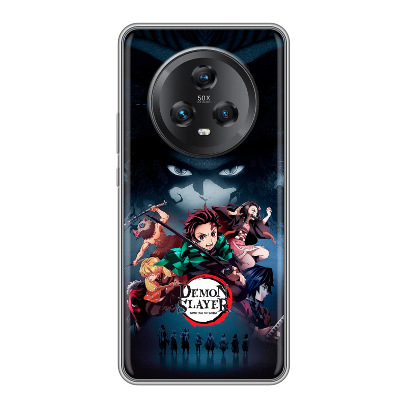Силиконовый чехол на Honor Magic 5 с принтом Demon Slayer Клинок рассекающий демонов Силиконовый чехол на Honor Magic 5 с принтом Demon Slayer Клинок рассекающий демонов