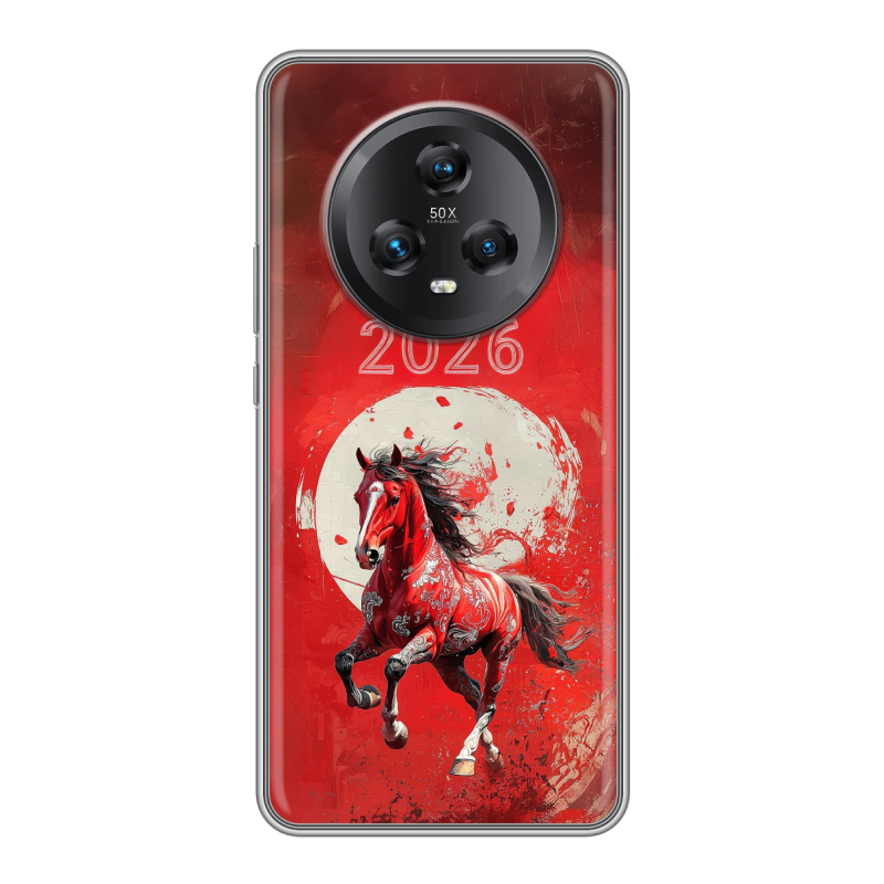 Силиконовый чехол на Honor Magic 5 с принтом Новый год Силиконовый чехол на Honor Magic 5 с принтом Новый год