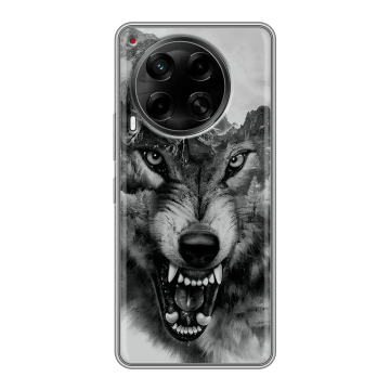 Силиконовый чехол на Tecno Camon 30 5G с принтом Волк Силиконовый чехол на Tecno Camon 30 5G с принтом Волк
