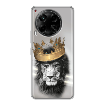 Силиконовый чехол на Tecno Camon 30 5G с принтом Лев с короной Силиконовый чехол на Tecno Camon 30 5G с принтом Лев с короной