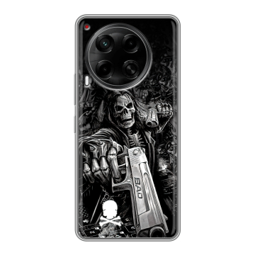 Силиконовый чехол на Tecno Camon 30 5G с принтом Скелет Силиконовый чехол на Tecno Camon 30 5G с принтом Скелет