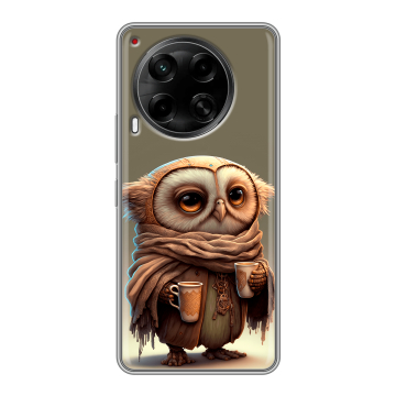 Силиконовый чехол на Tecno Camon 30 5G с принтом Сова Силиконовый чехол на Tecno Camon 30 5G с принтом Сова