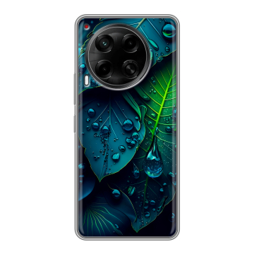 Силиконовый чехол на Tecno Camon 30 5G с принтом Листья Силиконовый чехол на Tecno Camon 30 5G с принтом Листья