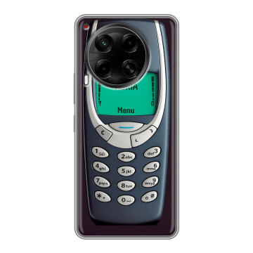 Силиконовый чехол на Tecno Camon 30 5G с принтом Старый телефон