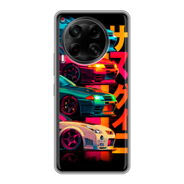 Силиконовый чехол на Tecno Camon 30 5G с принтом Гоночные машины Силиконовый чехол на Tecno Camon 30 5G с принтом Гоночные машины