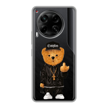 Силиконовый чехол на Tecno Camon 30 5G с принтом Плюшевый медведь