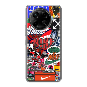 Силиконовый чехол на Tecno Camon 30 5G с принтом Найк Nike яркий