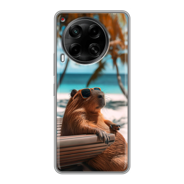 Силиконовый чехол на Tecno Camon 30 5G с принтом Капибара Силиконовый чехол на Tecno Camon 30 5G с принтом Капибара