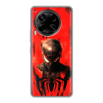 Силиконовый чехол на Tecno Camon 30 5G с принтом человек паук spiderman Силиконовый чехол на Tecno Camon 30 5G с принтом человек паук spiderman