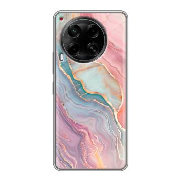 Силиконовый чехол на Tecno Camon 30 5G с принтом розовый мрамор Силиконовый чехол на Tecno Camon 30 5G с принтом розовый мрамор
