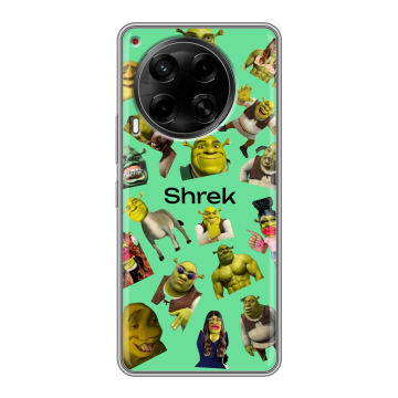 Силиконовый чехол на Tecno Camon 30 5G с принтом Шрек Shrek