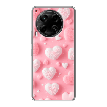 Силиконовый чехол на Tecno Camon 30 5G с принтом Сердечки Силиконовый чехол на Tecno Camon 30 5G с принтом Сердечки