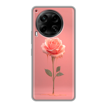 Силиконовый чехол на Tecno Camon 30 5G с принтом Розовая роза