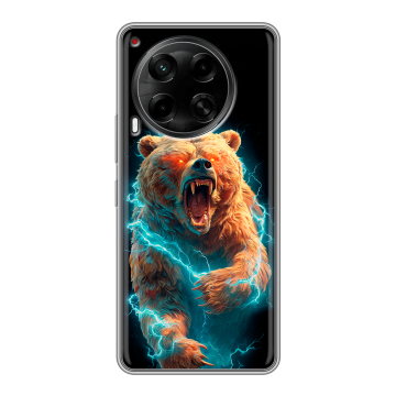 Силиконовый чехол на Tecno Camon 30 5G с принтом Медведь