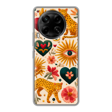 Силиконовый чехол на Tecno Camon 30 5G с принтом Модный принт