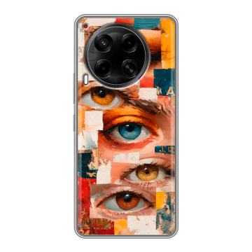 Силиконовый чехол на Tecno Camon 30 5G с принтом Модный принт