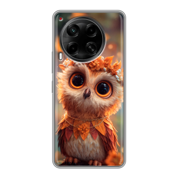 Силиконовый чехол на Tecno Camon 30 5G с принтом Милая сова