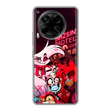Силиконовый чехол на Tecno Camon 30 5G с принтом Hazbin Hotel Отель Хазбин