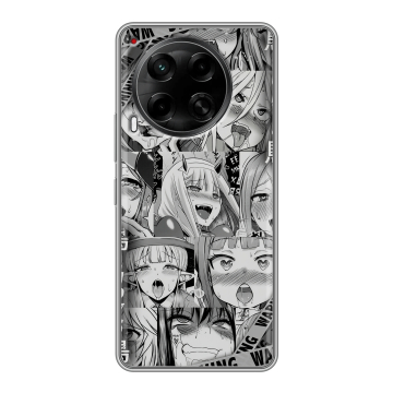 Силиконовый чехол на Tecno Camon 30 5G с принтом Ahegao Ахегао Аниме