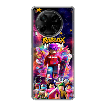 Силиконовый чехол на Tecno Camon 30 5G с принтом Roblox Роблокс