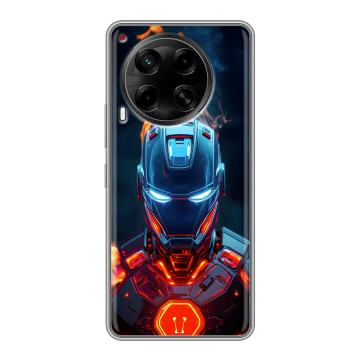 Силиконовый чехол на Tecno Camon 30 5G с принтом IronMan Железный человек