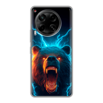 Силиконовый чехол на Tecno Camon 30 5G с принтом Медведь