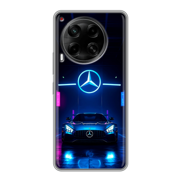 Силиконовый чехол на Tecno Camon 30 5G с принтом Mercedes Мерседес Силиконовый чехол на Tecno Camon 30 5G с принтом Mercedes Мерседес