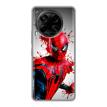 Силиконовый чехол на Tecno Camon 30 5G с принтом Spiderman Человек паук