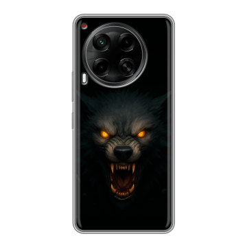 Силиконовый чехол на Tecno Camon 30 5G с принтом Волк