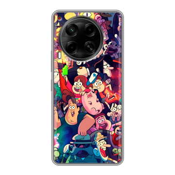 Силиконовый чехол на Tecno Camon 30 5G с принтом Gravity Falls Гравити Фолз
