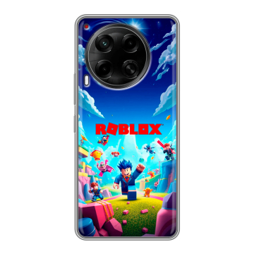 Силиконовый чехол на Tecno Camon 30 5G с принтом Roblox Роблокс