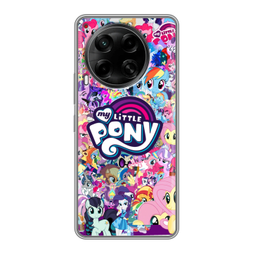 Силиконовый чехол на Tecno Camon 30 5G с принтом My little pony Дружба чудо Силиконовый чехол на Tecno Camon 30 5G с принтом My little pony Дружба чудо