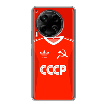 Силиконовый чехол на Tecno Camon 30 5G с принтом Флаг Герб СССР