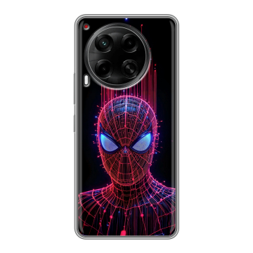 Силиконовый чехол на Tecno Camon 30 5G с принтом Spiderman Человек паук