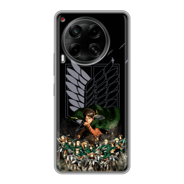 Силиконовый чехол на Tecno Camon 30 5G с принтом Атака титанов Силиконовый чехол на Tecno Camon 30 5G с принтом Атака титанов