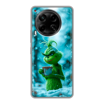 Силиконовый чехол на Tecno Camon 30 5G с принтом Новый год гринч