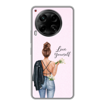 Силиконовый чехол на Tecno Camon 30 5G с принтом женский