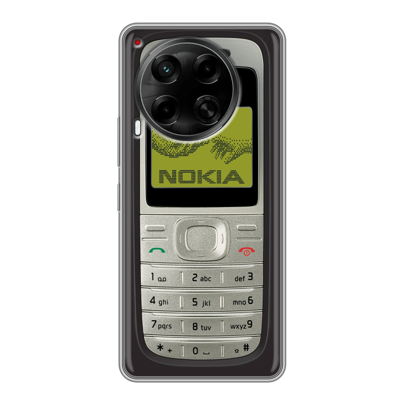Силиконовый чехол на Tecno Camon 30 5G с принтом Ретро Нокия Силиконовый чехол на Tecno Camon 30 5G с принтом Ретро Нокия