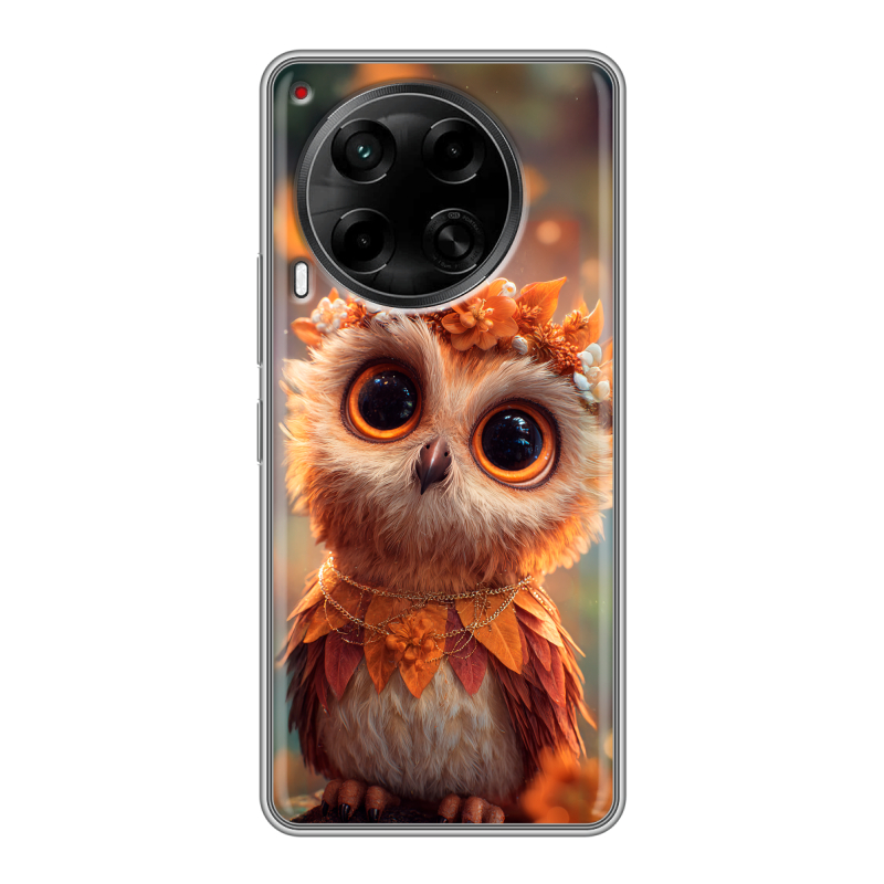 Силиконовый чехол на Tecno Camon 30 5G с принтом Милая сова Силиконовый чехол на Tecno Camon 30 5G с принтом Милая сова
