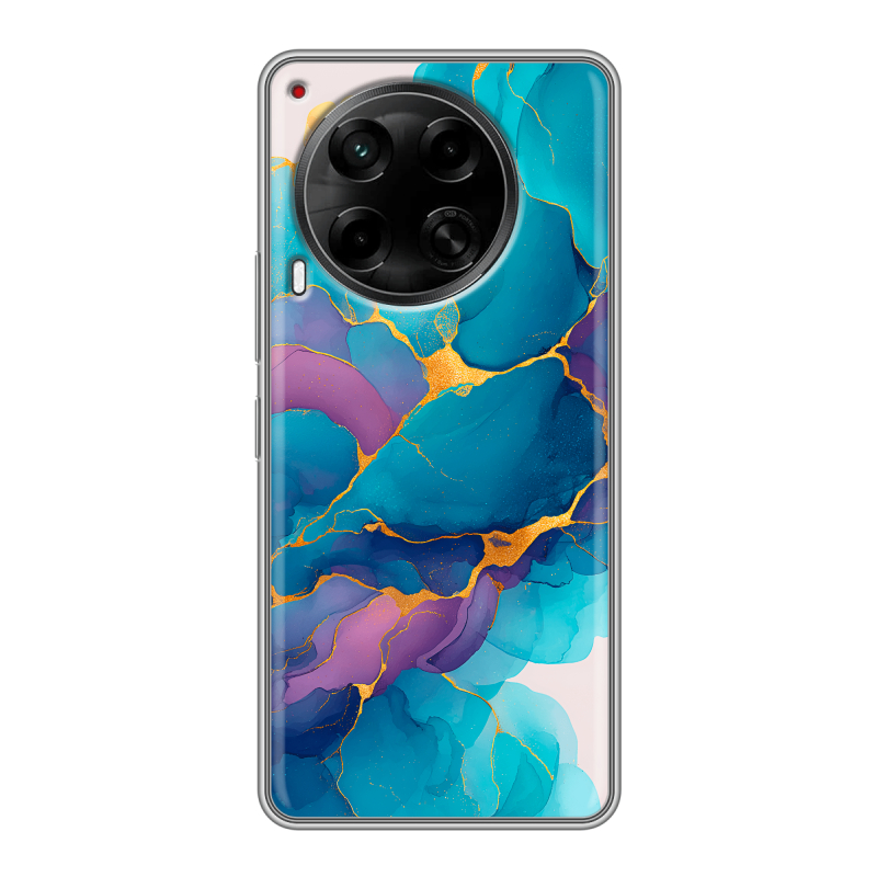 Силиконовый чехол на Tecno Camon 30 5G с принтом Мрамор блестки Силиконовый чехол на Tecno Camon 30 5G с принтом Мрамор блестки