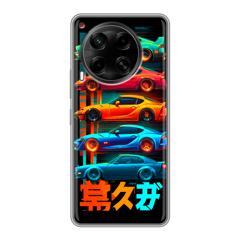 Силиконовый чехол на Tecno Camon 30 5G с принтом машины тачки Силиконовый чехол на Tecno Camon 30 5G с принтом машины тачки