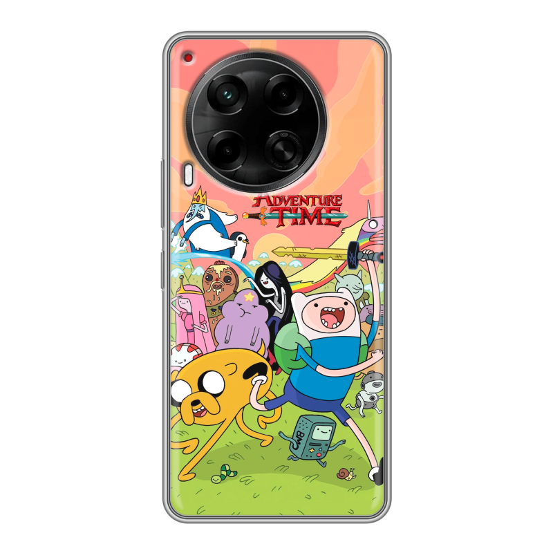 Силиконовый чехол на Tecno Camon 30 5G с принтом Adventure time Время приключений Силиконовый чехол на Tecno Camon 30 5G с принтом Adventure time Время приключений